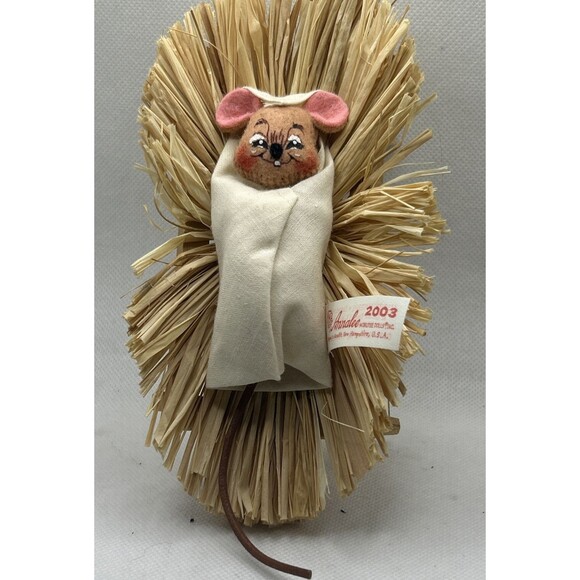 Annalee | Holiday | Vintage Annalee Baby Jesus Mouse Nativity Wooden ...